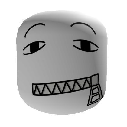 Tired Zipped Mouth Face [Institutional White] | Roblox Item - Rolimon's