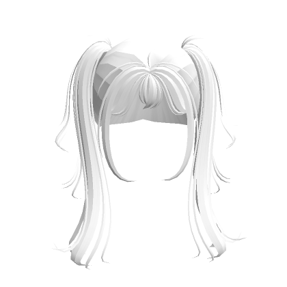 Roblox Item Messy White Long Pigtails