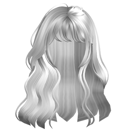 Flowy Natural Wavy Anime Messy Hair Silver