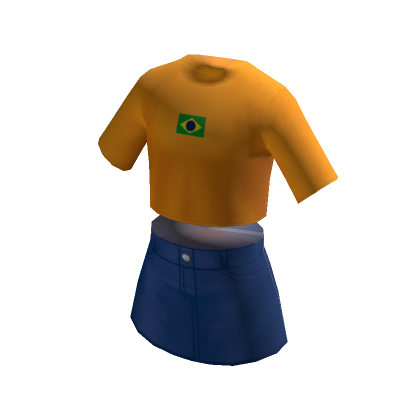 Yellow and Blue Brazilian 🇧🇷 Brazilcore, t-shirt roblox camisa do brasil  