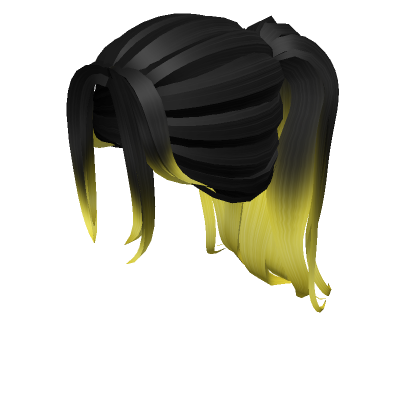 Roblox Item Aesthetic Black Yellow Ponytail