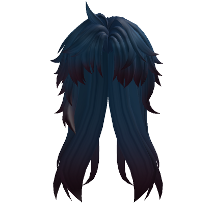 Long Dark Blue Emo Hair | Roblox Item - Rolimon's