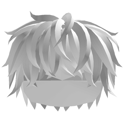 Fluffy Layered Anime Boy Hair (Black to White)