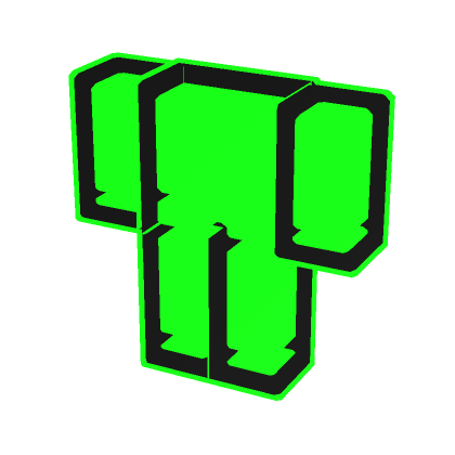 (1.0) Neon Lime Double Outline Avatar | Roblox Item - Rolimon's