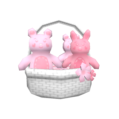 Basket Of Stuffies Pink And White | Roblox Item - Rolimon's