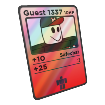 Roblox Item Shiny Guest 1337 Trading Card