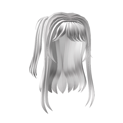 Long Anime Hair with Pigtail in White's Code & Price - RblxTrade