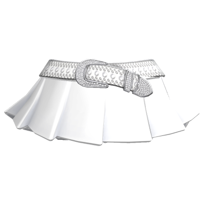 Roblox Item Chibi Rhinestone Belt Skirt White