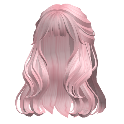 Wavy Half-up Hair(Pink)'s Code & Price - RblxTrade