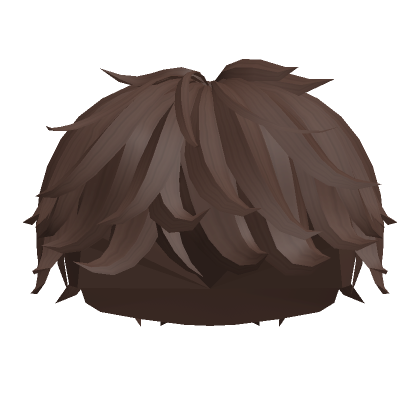 Roblox Item Brown Fluffy Messy Boy Hair