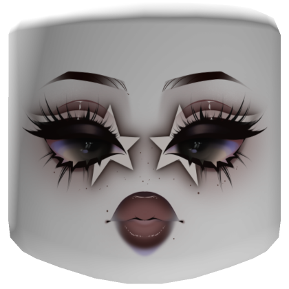 Roblox Item cute stargirl eyeliner makeup in white