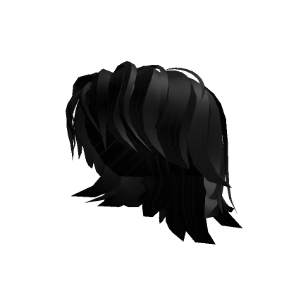 Wolf Cut Black Hair's Code & Price - RblxTrade