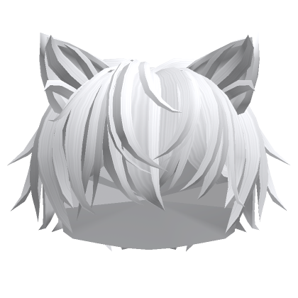 White Messy Cat Boy Hair | Roblox Item - Rolimon's