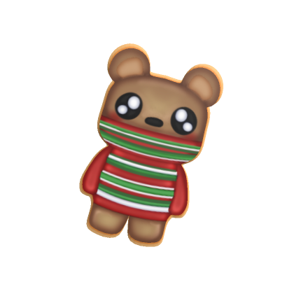 Roblox Item Brown Bear Christmas Cookie