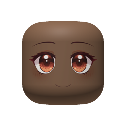 Dark Anime Face Head - Pastel Brown's Code & Price - RblxTrade