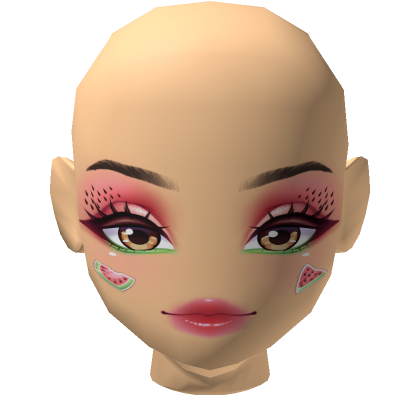 Roblox Item 🍉Bella's Watermelon w/Stickers Makeup Face