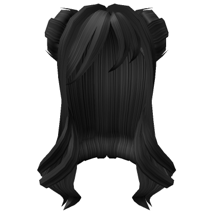 Swirly Anime Hair (Black)
