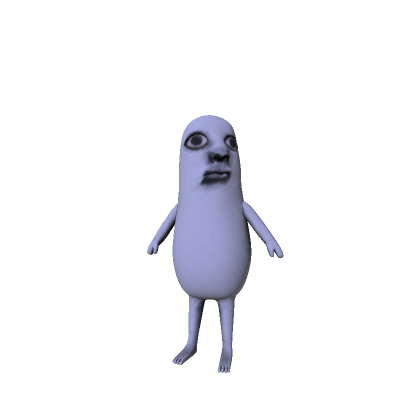 Mini Scary Peanut Meme Creature (Recolorable)