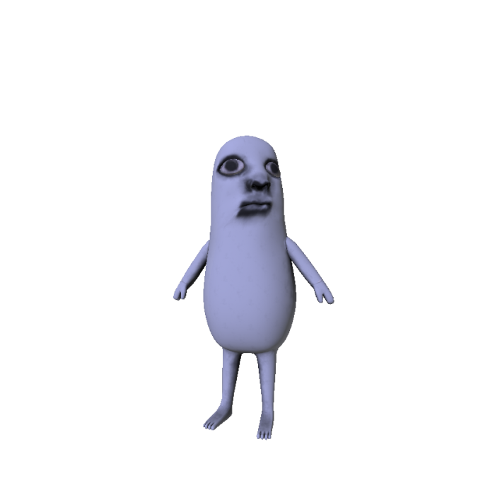 Mini Scary Peanut Meme Creature (Recolorable)