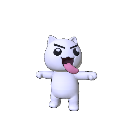 Chibi Cat tongue out meme