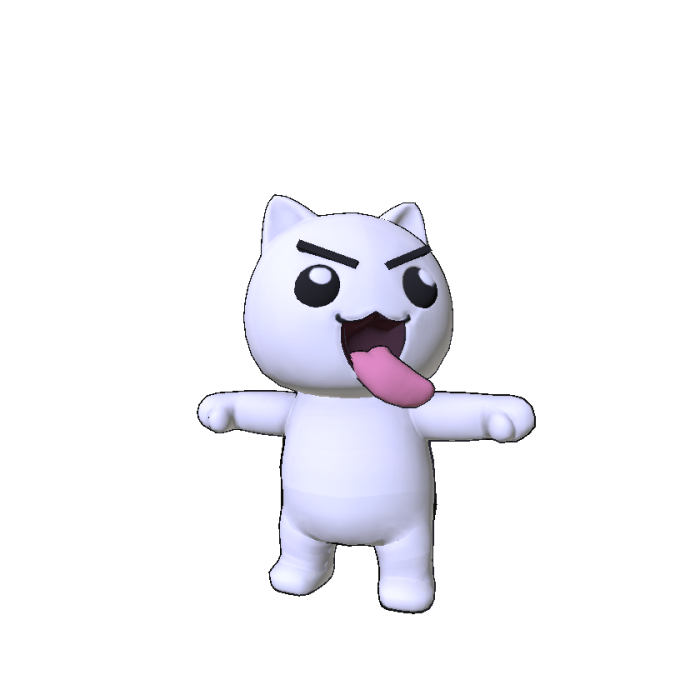 Chibi Cat tongue out meme