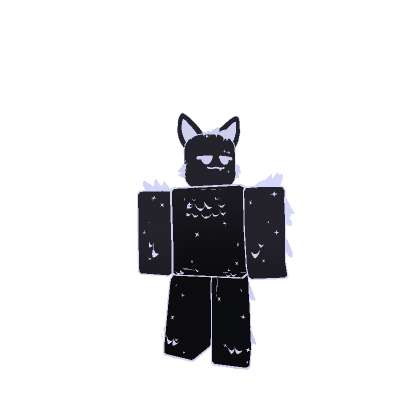 Fluffy Space Cat {Black}