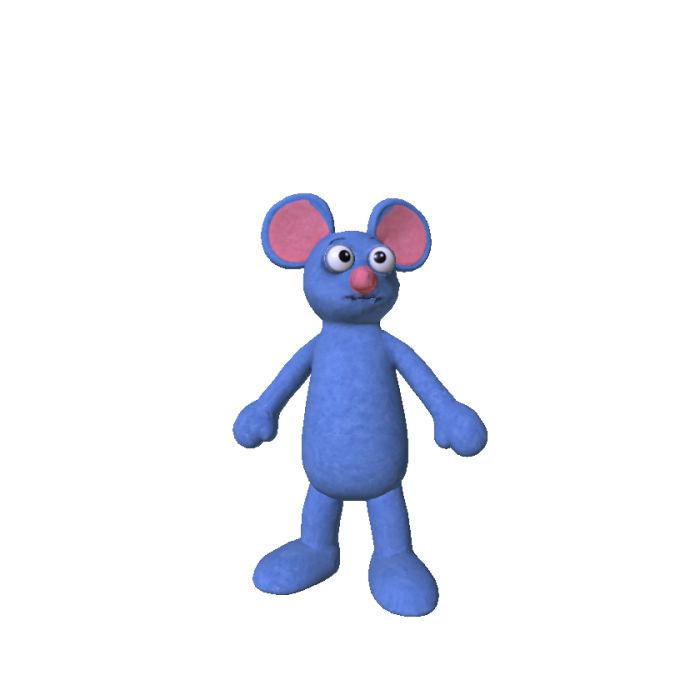 Blue Mouse Puppet