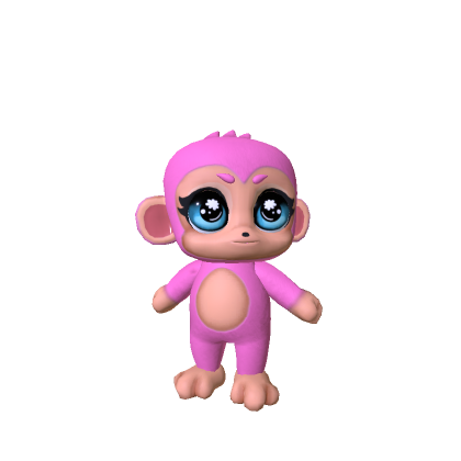Cute Pet Shop Monkey (RECOLORABLE) thumbnail