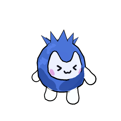 Mini Blueberry Cat (2D Neon) thumbnail