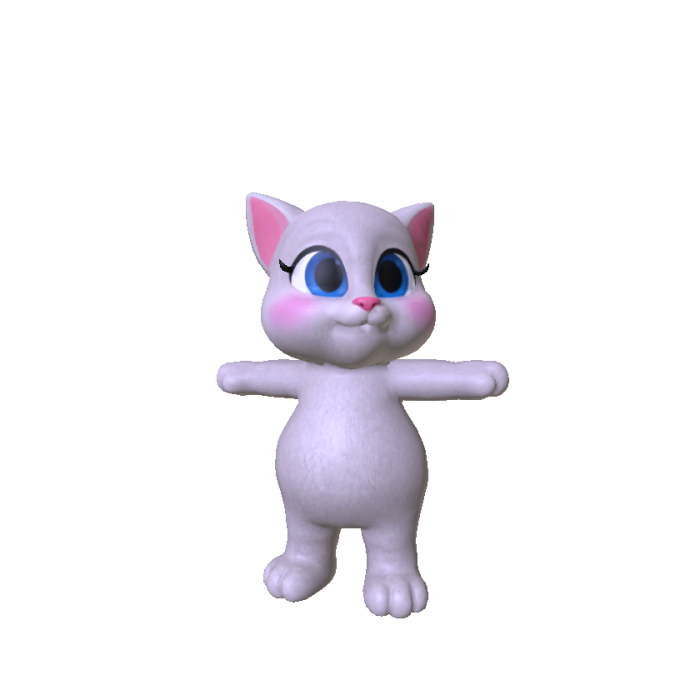 Cute Chubby White Angela Cat