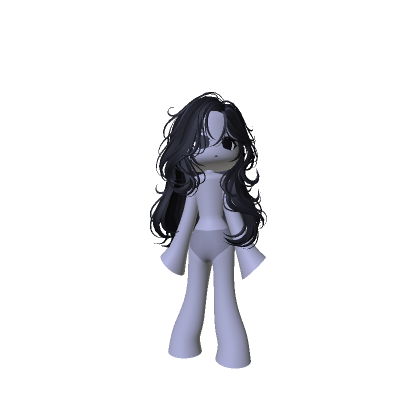 Chibi Anime Shy Doll W/ Black Hair
