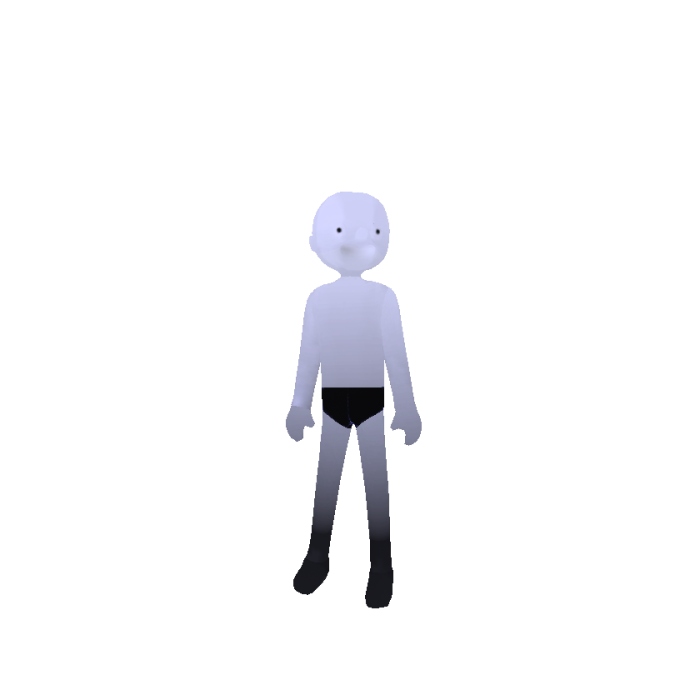 Glowing Gradient Man