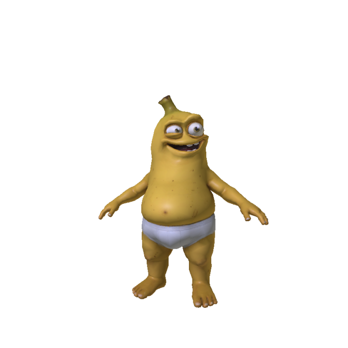 funny cute fat banana fruit