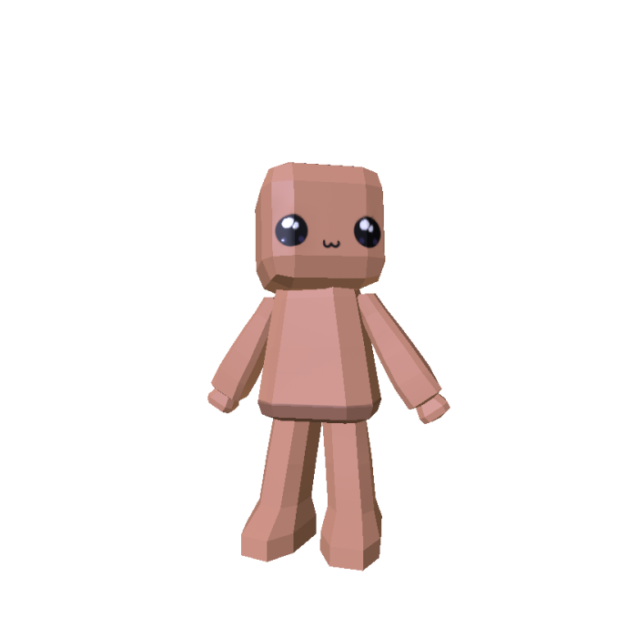 Wii Mii Chibi Low Poly (Recolorable)