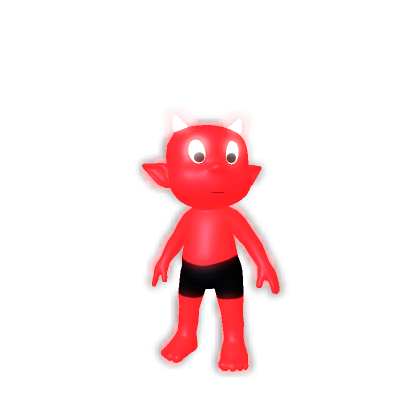 Cute Glowing Halloween Devil Chibi Body Bundle