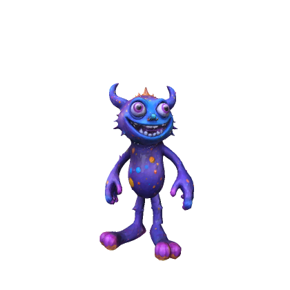 Cute Midnight Monster 💙 Funny Meme Costume thumbnail