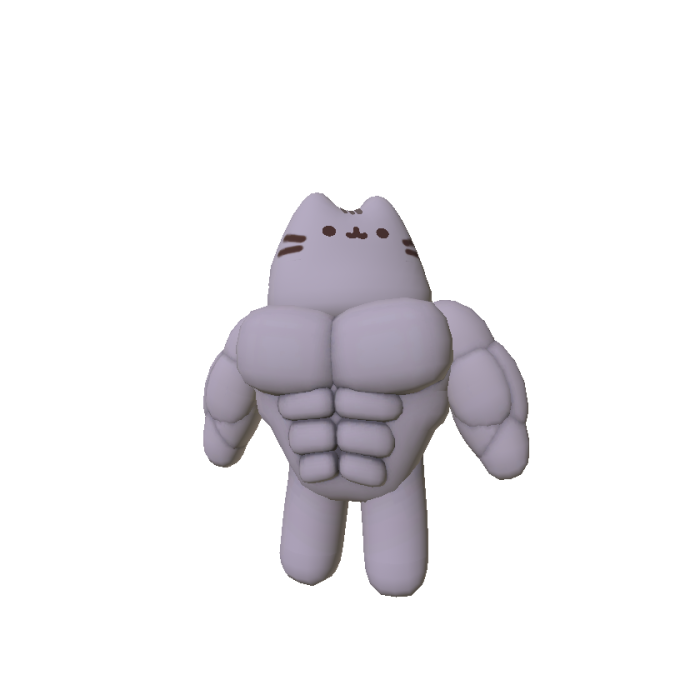Kawaii Muscle Cat