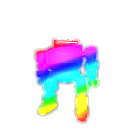 Glowing Rainbow Slop Cat Mech