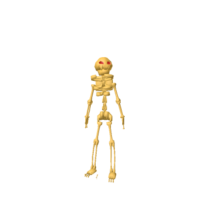 Golden Skelly With Red Eyes