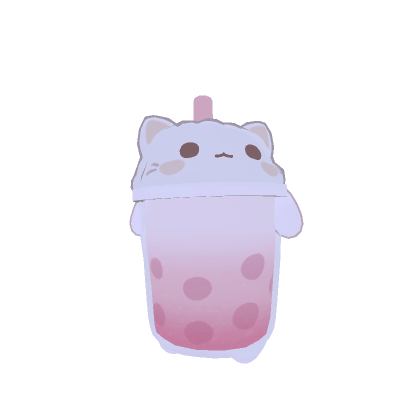 Mini Kawaii Boba Cat (Pink)