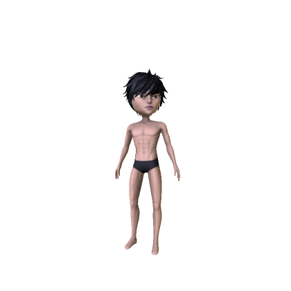 Anime Man Body Light Brown Eyes — Muscle Sigma Boy