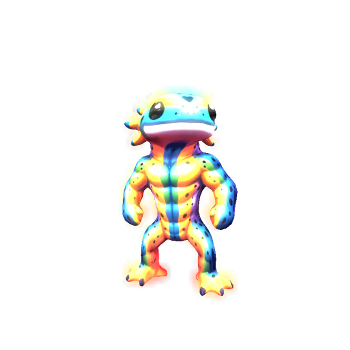 [GLOWING] Rainbow Axolotl