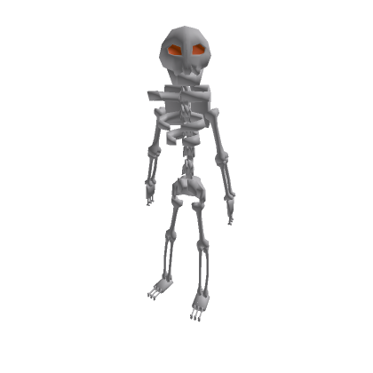 Recolorable Skelly With Orange Eyes