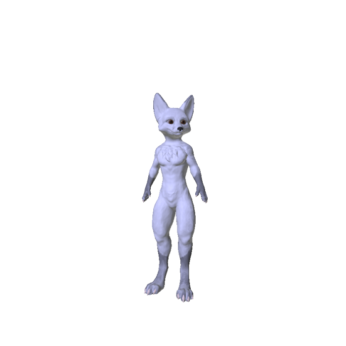 Furry Fox - colorable