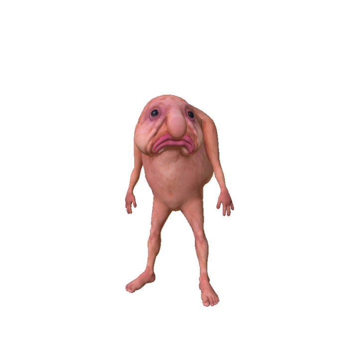 Meme Fat Slug Man Character Body Bundle