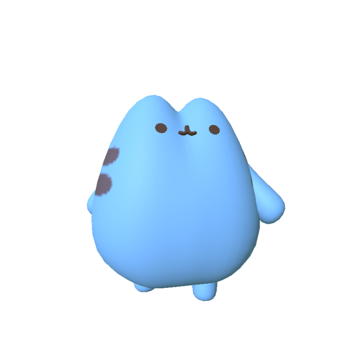 Mini Blue Pusheen Cat