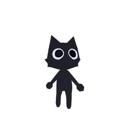Mini Black Cat Neon [Eyes Recolorable]