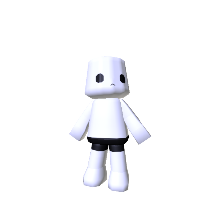 Wii Mii Low Poly Chibi (Recolorable)