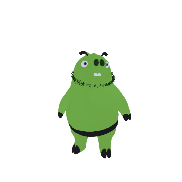 Bird Green Pig