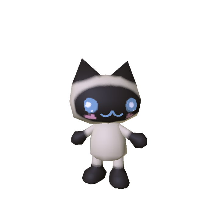 Mini Low Poly Siamese Cat